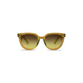 Crystal amber oversized square sunglasses with gradient lenses